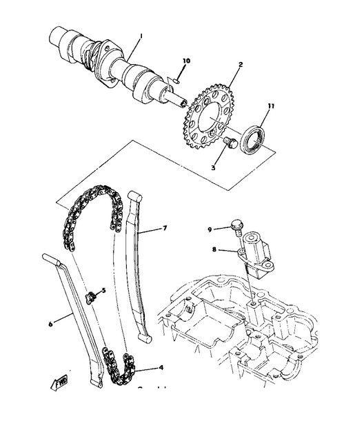 1978 YAMAHA XS 400 XS400 TIMING TENSIONER  