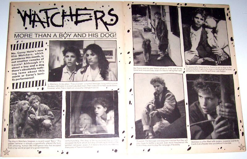 COREY HAIM LALA ZAPPA WATCHERS 1988 CLIPPINGS VERY RARE  