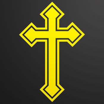 Decal Sticker Cross christian symbol trinity ZK626  