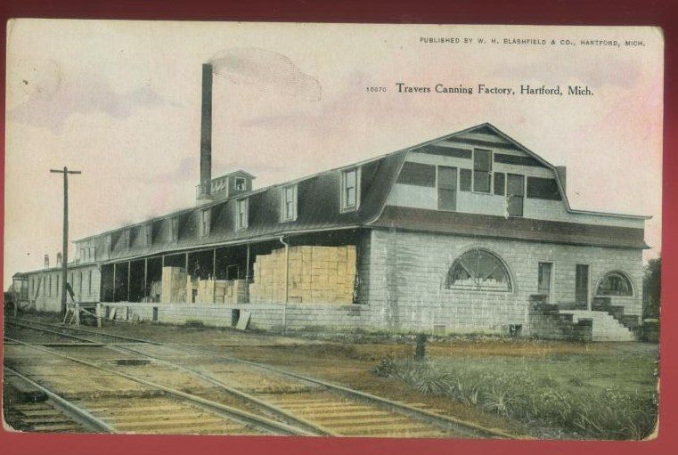 062411 TRAVERS CANNING FACTORY HARTFORD MI MICHIGAN POSTCARD  