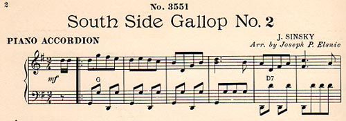 South Side Galop No. 2 Elsnic Accordion Sheet Music  