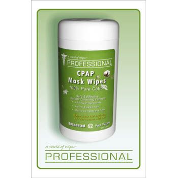 Professional CPAP Mask Cotton Wipes x100 Unscented  