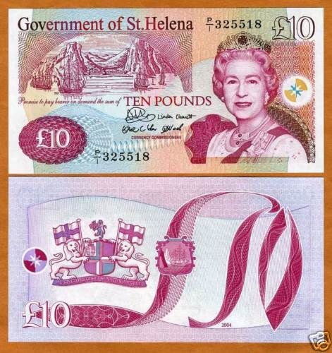 St. Helena, 10 Pounds, 2004, QEII, P 12, CV=$65.00, UNC  