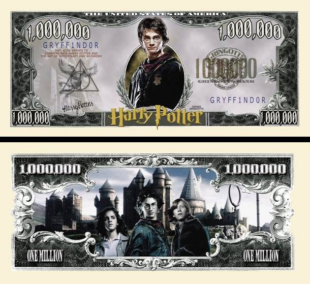 HARRY POTTER DOLLAR BILL (100/$13.99)  