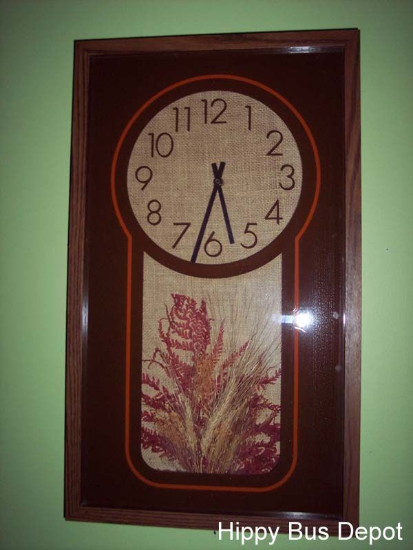 Mid Century Modern Shadowbox Wall Clock Thrasher like  