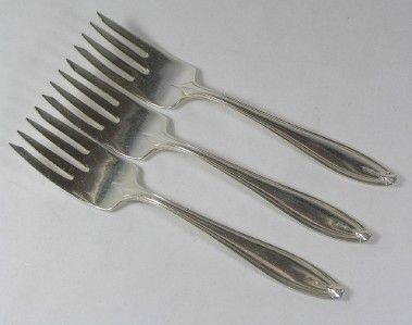 1835 R Wallace HOSTESS Silverplate 3 Three Salad Forks 1920  