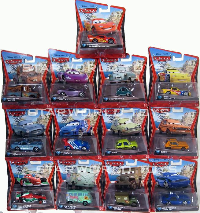 Disney Pixar Cars 2 LOT OF 13 CARS Diecast 155 Scale Mattel ACER GREM 