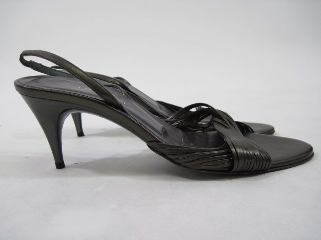 CALVIN KLEIN Bronze Strappy Heels Pumps Sandals Sz 7.5  
