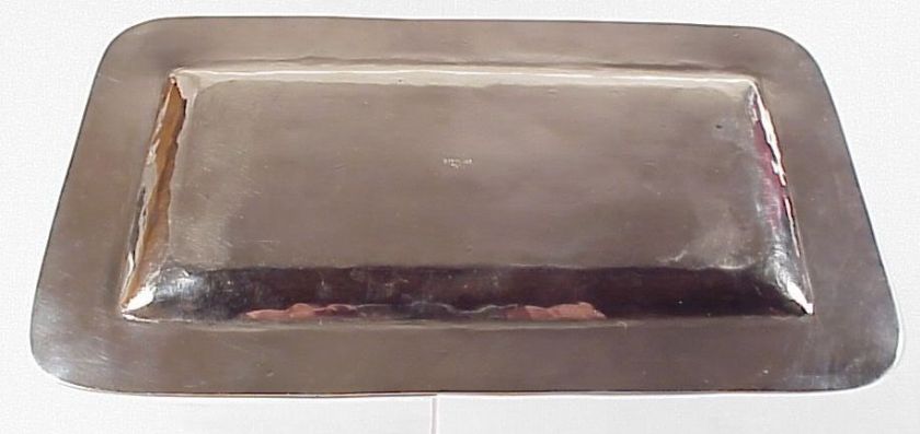 Sterling Silver Hand Hammered Rectangular Platter Tray  