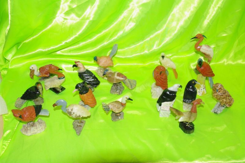 Birds   Carving Stone 18 pieces   Peru Soapstone  