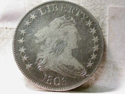 1806 VF DRAPED BUST HALF DOLLAR ID#P203  