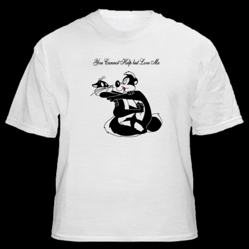 Pepe Lepew Le Pew Skunk Penelope You Love me Shirt New  