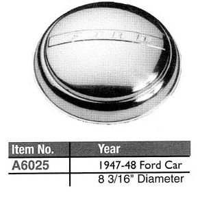Polished Stainless Steel Hub Caps 1947 1948 Ford Car  