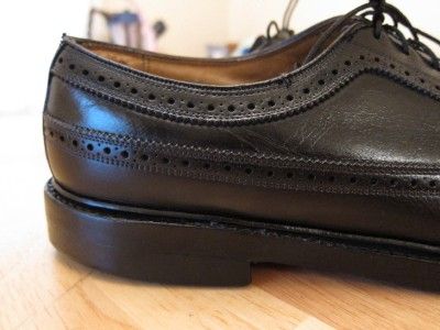 VTG 1970s Florsheim Imperial Leather Wingtip Job Interview Dress Shoes 