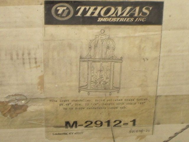 THOMAS INDUSTRIES M 2912 1 9 LIGHT CHANDELIER NIB  