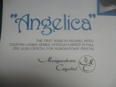 Collectible Lead Crystal Plate ANGELICA Morgantown  