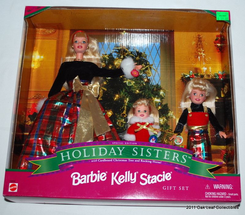 1998 Holiday Sisters Christmas Gift Set Barbie, Stacie, and Kelly