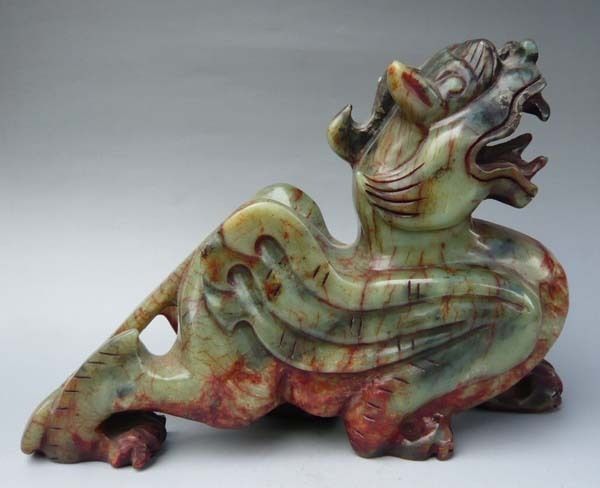 11 Chinese Nephrite Jade Fortune Pi Xiu Pi Xie Statue  