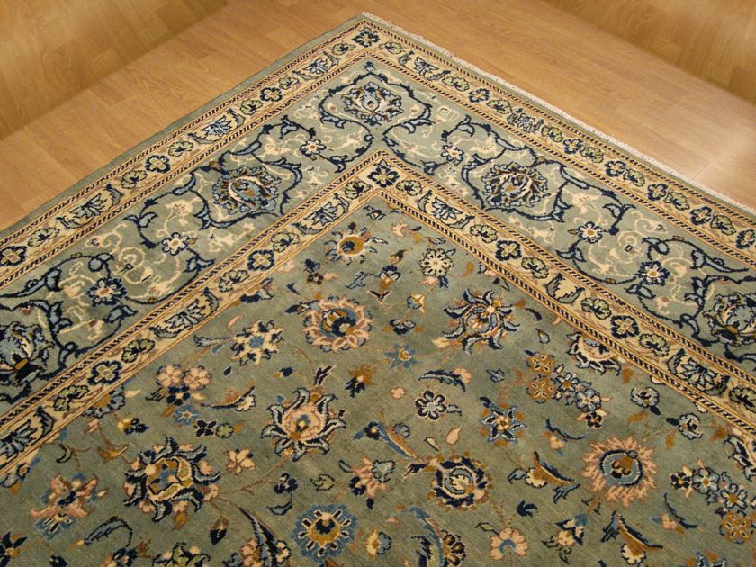 8x13 Handmade Carpet Antique Persian Kashan Wool Rug  