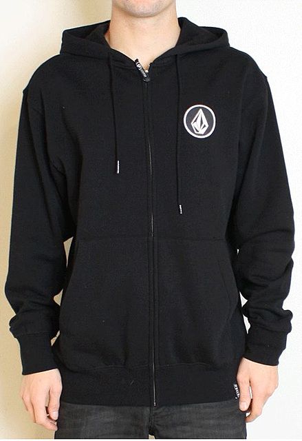 NEW Volcom Mens Sputter Zip Hoodie Sweatshirt Black Medium  