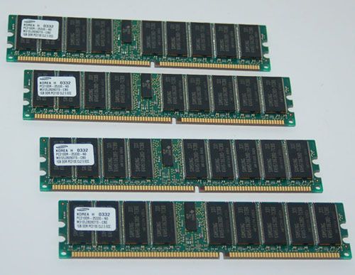 Poweredge 1750 2650 2600 4GB RAM PC2100 ECC Kit 4x 1GB  