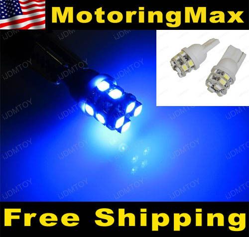 Blue 12 SMD 194 168 2825 LED License Plate Lights #C3  