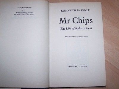 MR CHIPS The Life Of ROBERT DONAT 1st Edition + Jacket  