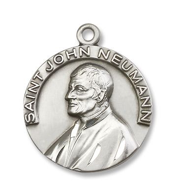 Sterling Silver St. John Neumann Medal Patron Saint Pro  