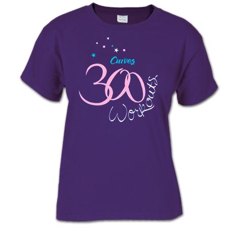 NEW CURVES 300 WORK OUT TEE SIZE 2XL  