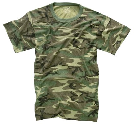 WOODLAND CAMO ARMY VINTAGE MILITARY T SHIRT SIZES XS 3X  