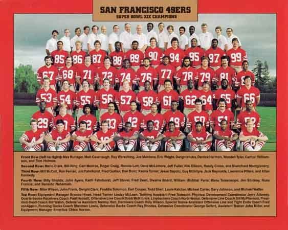 1984 SAN FRANCISCO 49ERS SB 19 TEAM CHAMPS PHOTO #2  