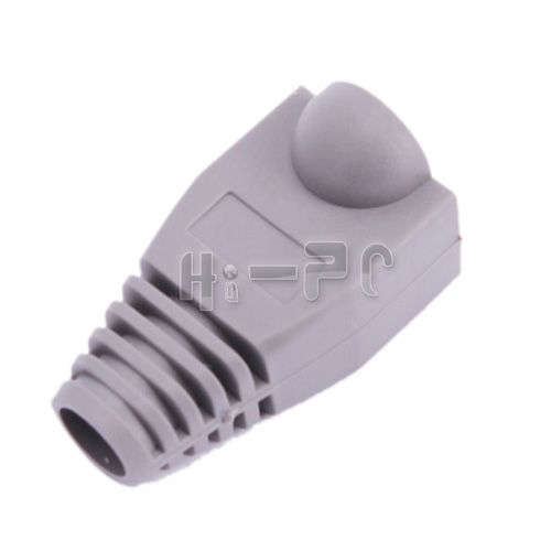 100 x RJ45 CAT5 Plug Connector Boot Cap Protectors Gray  