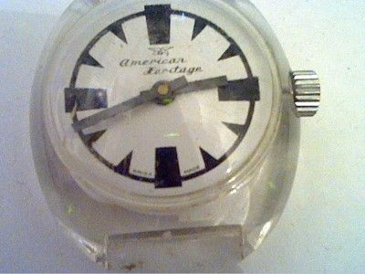 VINTAGE AMERICAN HERITAGE WINDUP WATCH RUNS 4U2FIX  