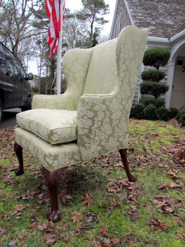 KITTINGER Colonial Williamsburg Chippendale Wing Back Chair  