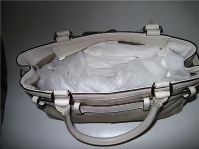 NWT COACH HAMPTON TOTE SATCHEL PURSE HANDBAG WHITE EVENING BAG  