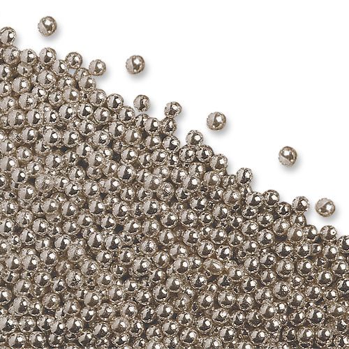 6mm x 80g Edible Sugar Pearls Silver  