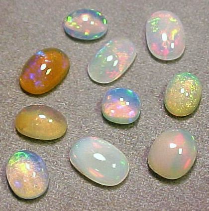   OF 10 PLAY OF COLOR WELLO ETHIOPIAN HYDROPHANE SOLID OPAL #8103  