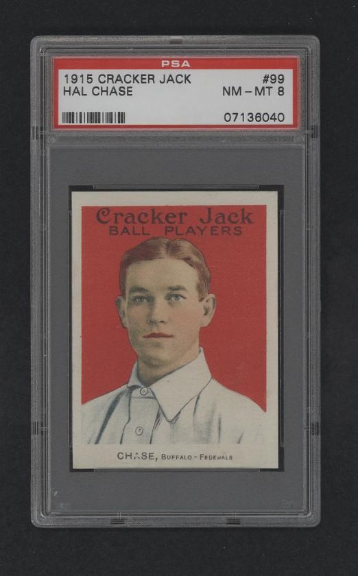 1915 CRACKER JACK #99 HAL CHASE PSA 8  