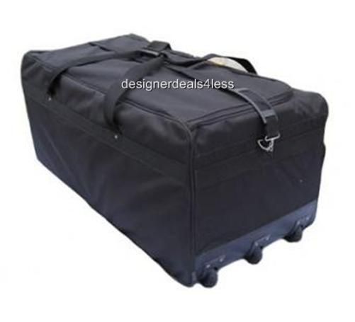 NEW 36 L BLACK ROLLING WHEELED DUFFEL BAG LUGGAGE SPORTS GEAR  