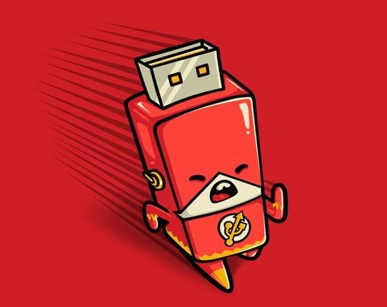 FLASH DC Comics Computer Drive Satire Teefury Men Shirt NEW RARE 