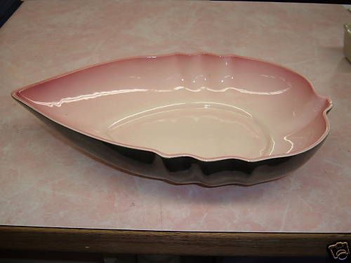 MAGNIFICENT LOS ANGELES POTTERY LEAF SHAPED BOWL  