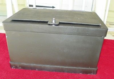 Wells Fargo 1800s Railroad Stagecoach Iron Safe Strongbox Money 42lb 