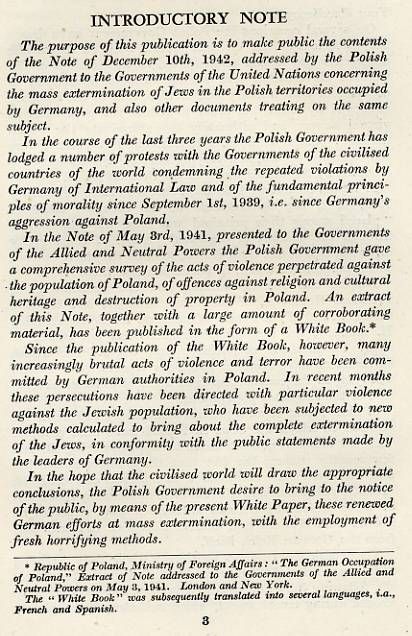 Poland Government Pamphlet Holocaust England $1,180  