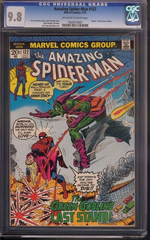 AMAZING SPIDER MAN #122 CGC 9.8 GREEN GOBLIN DIES  