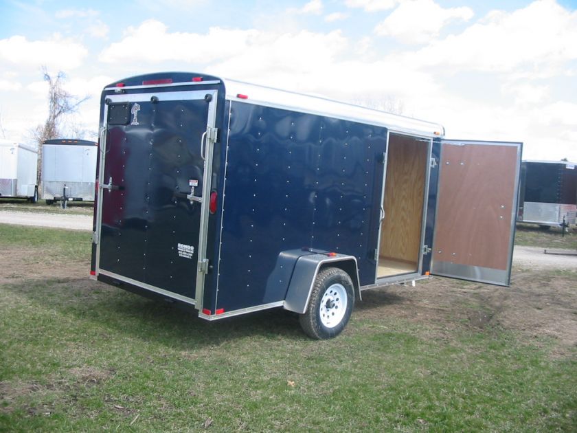 7001 Atlas 2011 Enclosed Trailer Blue Ramp Door 6x12 New but Cheap 