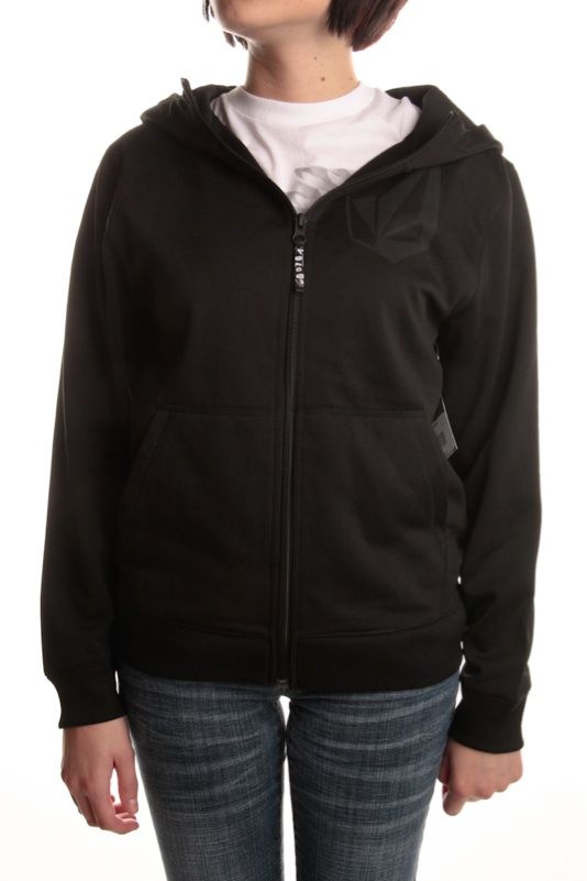 Volcom Womens Captain Full Zip Jacket Size M Black  