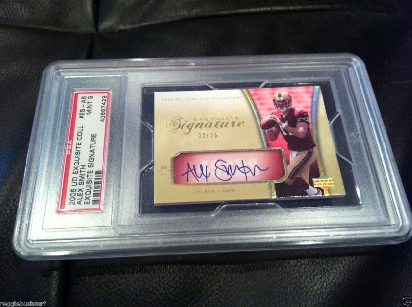 Alex Smith 2005 Exquisite Collection Auto 49ers Signed RC #/35 PSA 9 1 