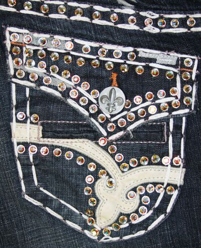 Laguna Beach Jeans W 3rd Gen Crystals Double Straight  