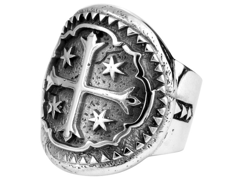 King Baby Studio COIN RING all seeing eye baby cross skull 925 