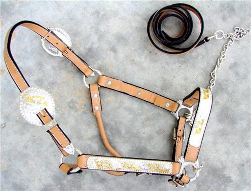 WESTERN LITE PONY SHOW HALTER WEANLING RODEO SILVER LEAD(CLOSEOUT 